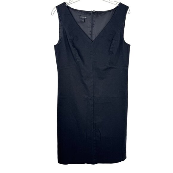 Talbots Black Sleeveless Midi Fully Lined Dress Size 10 Cotton Twill EUC - Picture 1 of 8